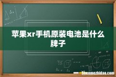 苹果xr手机原装电池是什么牌子