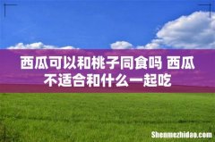 西瓜可以和桃子同食吗 西瓜不适合和什么一起吃