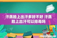 汗蒸脸上出汗多好不好 汗蒸脸上出汗可以排毒吗