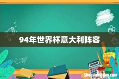 94年世界杯意大利阵容