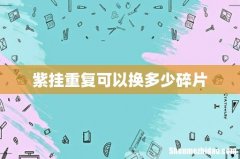 紫挂重复可以换多少碎片