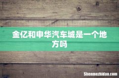 金亿和申华汽车城是一个地方吗