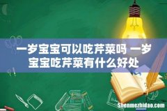 一岁宝宝可以吃芹菜吗 一岁宝宝吃芹菜有什么好处