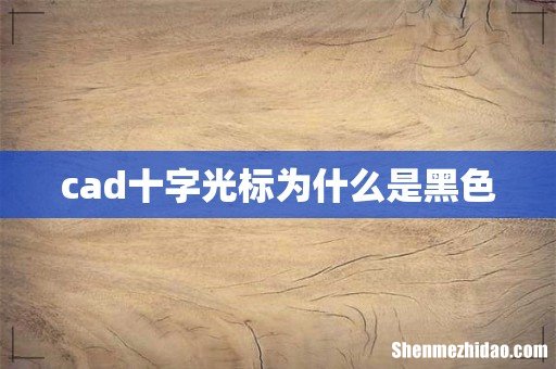 cad十字光标为什么是黑色
