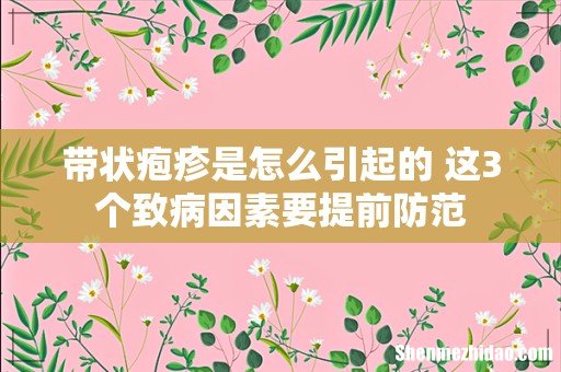 带状疱疹是怎么引起的 这3个致病因素要提前防范