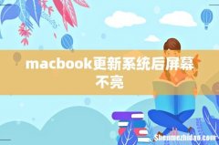 macbook更新系统后屏幕不亮
