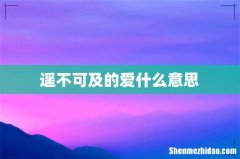 遥不可及的爱什么意思