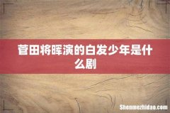 菅田将晖演的白发少年是什么剧