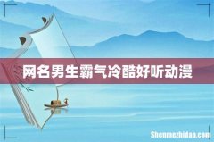 网名男生霸气冷酷好听动漫