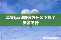 苹果ipad微信为什么下载了安装不行
