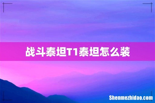 战斗泰坦T1泰坦怎么装