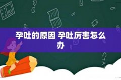孕吐的原因 孕吐厉害怎么办