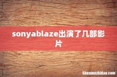 sonyablaze出演了几部影片