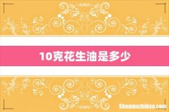 10克花生油是多少