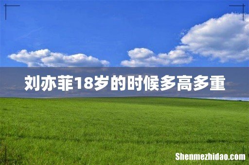 刘亦菲18岁的时候多高多重