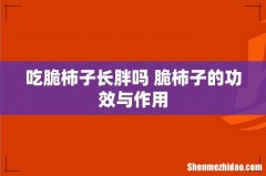 吃脆柿子长胖吗 脆柿子的功效与作用