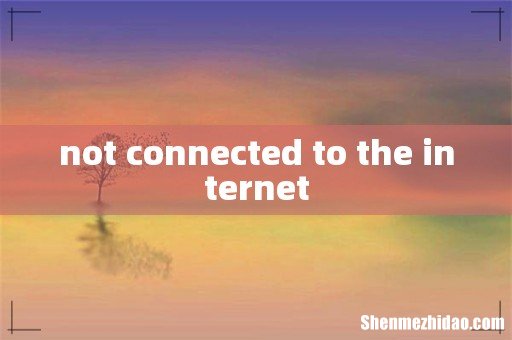 not connected to the internet
