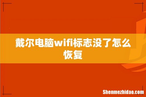 戴尔电脑wifi标志没了怎么恢复