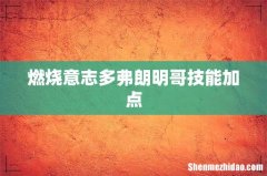 燃烧意志多弗朗明哥技能加点