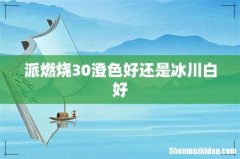 派燃烧30澄色好还是冰川白好