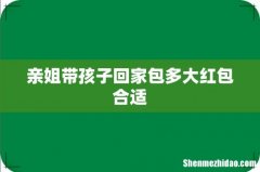亲姐带孩子回家包多大红包合适