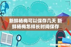 新鲜杨梅可以保存几天 新鲜杨梅怎样长时间保存