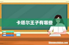 卡塔尔王子有哪些