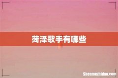 菏泽歌手有哪些