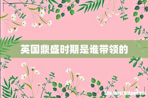英国鼎盛时期是谁带领的