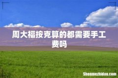 周大福按克算的都需要手工费吗