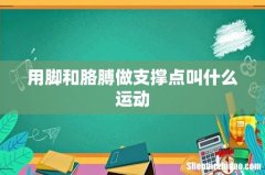 用脚和胳膊做支撑点叫什么运动