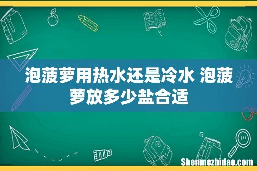 泡菠萝用热水还是冷水 泡菠萝放多少盐合适