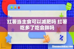 红薯当主食可以减肥吗 红薯吃多了吃会胖吗