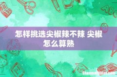 怎样挑选尖椒辣不辣 尖椒怎么算熟