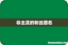 非主流的粉丝团名