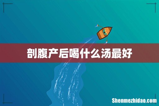 剖腹产后喝什么汤最好