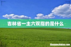 吉林省一主六双指的是什么