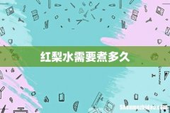 红梨水需要煮多久