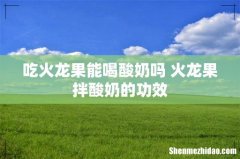 吃火龙果能喝酸奶吗 火龙果拌酸奶的功效