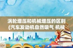 汽车发动机自然吸气 机械增压 涡轮增压 的区别 涡轮增压和机械增压的区别
