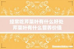 经常吃芹菜叶有什么好处 芹菜叶有什么营养价值