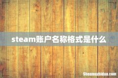 steam账户名称格式是什么