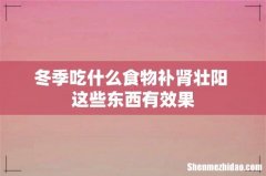 冬季吃什么食物补肾壮阳 这些东西有效果