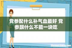党参配什么补气血最好 党参跟什么不能一块吃