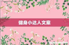 健身小达人文案