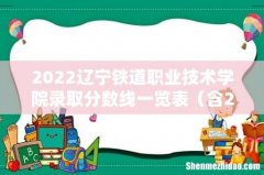 含2020-2021历年 2022辽宁铁道职业技术学院录取分数线一览表