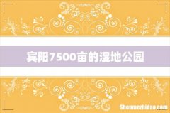 宾阳7500亩的湿地公园