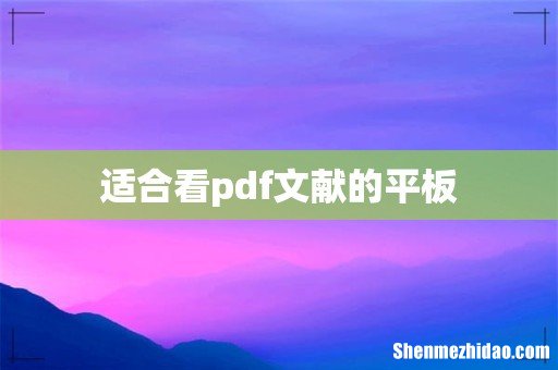 适合看pdf文献的平板