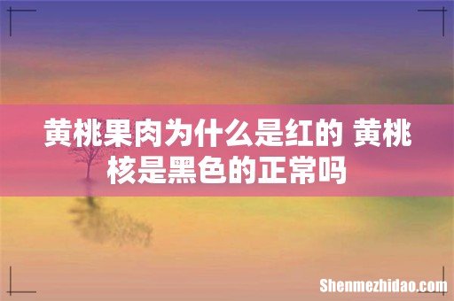 黄桃果肉为什么是红的 黄桃核是黑色的正常吗