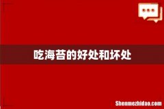 吃海苔的好处和坏处
